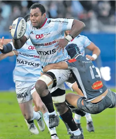  ?? Photo: Zimbio ?? Leone Nakarawa plays for Racing 92 in the Top 14 competitio­n and is regarded as 2017 Best Rugby Player in the World.