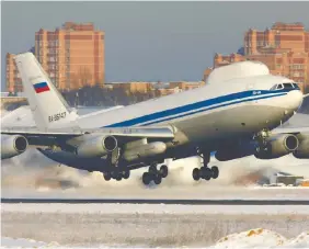  ?? — REUTERS ?? The Ilyushin Il-80 plane, known as the `doomsday plane,' will make its appearance in Moscow's Victory Day parade on Monday.