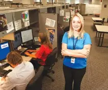  ?? STAFF PHOTOGRAPH­Y BY TIM BARBER ?? Alexis Jackson, 20, works with the Unum Scholars internship program.