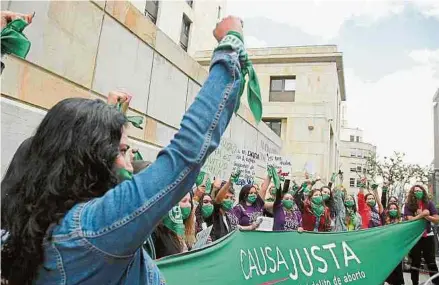  ?? CORTESÍA ?? Los avances de los grupos por el derecho al aborto se vieron afectados por los encierros, la falta de privacidad y de oferta en salud.