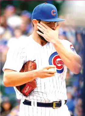  ?? | JON DURR/ GETTY IMAGES ?? Jake Arrieta and the rest of the Cubs’ rotation are human after all.