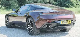  ??  ?? The 2018 Aston Martin DB11 V8 will hit 100 km/h in a mere 3.9 seconds.