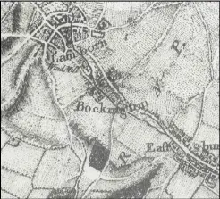  ?? ?? Rocque’s map of Berkshire shows ‘Bockington’ in 1761, between Lambourn and Eastbury