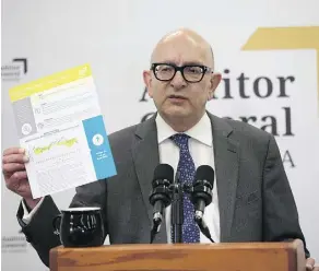  ?? GREG SOUTHAM ?? Merwan Saher has been Alberta’s auditor general for the past eight years. He released his last major report, entitled Putting Alberta’s Financial Future in Focus, two weeks ago.