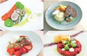  ?? Photo courtesy: Monstera Bistro ?? Monstera food: Trout; beef cheeks; beetroot tartare; chocolate mousse