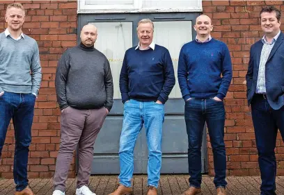  ?? ?? CMAC Group senior team. Left to Right: Steve Turner Founder/Director, Peter Slater Chief Executive Officer, Neil Atkins Non-Executive Director, David Barrow Group CFO, Daniel Kennedy Chief Technology Officer