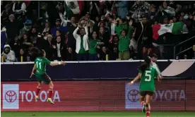  ?? Photograph: Ryan Sun/AP ?? Mexico beat the USWNT in the Concacaf W Gold Cup for only the second time in 43 matches.