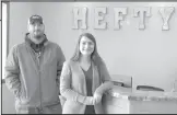  ??  ?? Right: Friendly agronomist­s Kody Amann and Chantel Mertz are fired up and ready for planting season! They’re also ready to help area farmers choose the best products to fit their situations, and like Mr. Amann says, “I like helping farmers be profitable.”