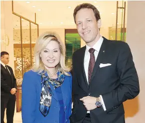 ??  ?? Mississaug­a Mayor Bonnie Crombie and Luca Bernasconi •