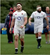  ?? Reuters ?? England’s Jack Clifford (front) during training session. —