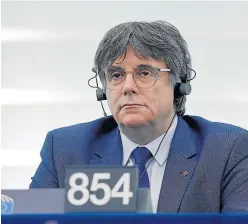  ?? ?? Foto de archivo de Carles Puigdemont, a quien el Tribunal Supremo le ha abierto causa penal por terrorismo.