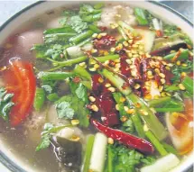  ??  ?? NATURAL RECIPE: A simple, spicy tom yam, full of vegetables.