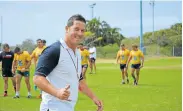  ?? Picture: LEBOGANG SANDLA ?? BRING IT ON: Madibaz rugby coach Jarryd Buys is hoping the team will start their Varsity Shield programme on a winning note when they take on Cape Peninsula University of Technology at the Madibaz Stadium on Monday