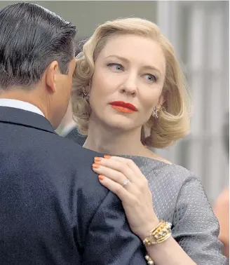  ?? ?? Möchte sich von ihrem wohlhabend­en Ehemann trennen: Cate Blanchett in „Carol“, HR, 0.10 Uhr.