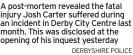  ?? DERBYSHIRE POLICE ?? A post-mortem revealed the fatal injury Josh Carter suffered during an incident in Derby City Centre last month. This was disclosed at the opening of his inquest yesterday