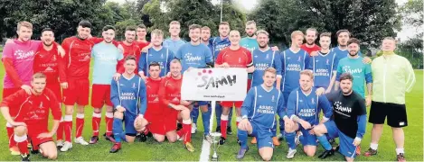  ??  ?? Friendly rivals Stirling and Bannockbur­n ex-pupils wanted to boost mental health cause