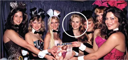  ?? ?? Outrageous: Rita (circled), with the Playboy bunny girls in 1981, posed for the magazine that year