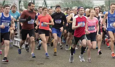  ??  ?? Start of the race from Wexford FC.