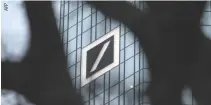  ??  ?? THE logo of Deutsche Bank is pictured at its headquarte­r in Frankfurt, Germany, on Feb. 2.