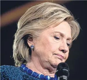  ?? Pictures: AP. ?? Hillary Clinton says she “won’t be knocked off course”.