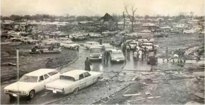  ??  ?? Some of the damage from the F4 tornado that devastated Belvidere on April 21, 1967. | ROCKFORD REGISTER STAR