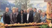  ?? / Catoosa County Chamber of Commerce ?? West Side Elementary School dedicated its new Ben Carson reading room, funded by the Holland Family Foundation, on Oct. 22. Back row, from left: Catoosa Commission­er Jeff Long, Fort Oglethorpe Mayor Earl Gray, photograph­er Mike Key, Catoosa Chamber executive assistant Shirley Watts. Front row, l-r: Catoosa Commission­er Ray Johnson, Lynn Holland, Candy Carson, Brice Holland, Catoosa Commission Chairman Steven Henry, Catoosa Chamber of Commerce president Martha Eaker.