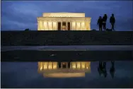  ?? (AP PHOTO/CAROLYN KASTER, FILE) ?? The Lincoln Memorial is seen before dawn, Saturday, Dec. 22, 2018, in Washington.