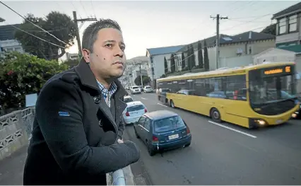  ?? PHOTO: ROBERT KITCHIN/STUFF ?? Rewi McIntyre says a Go Wellington bus damaged his car, but NZ Bus says he can’t prove it so they won’t be paying for it.