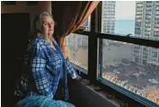  ?? ?? Glenda Monet stands in her apartment of 13 years at the Hollywood House building in Edgewater on Monday.