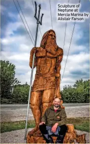  ?? ?? Sculpture of Neptune at Mercia Marina by Alistair Farson