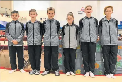  ??  ?? Six athletes for CHB’s Ricochet Trampoline Club have qualified for Nationals Trampoline/Double Mini Tumbling. Lachie Kirk, Kegan Kirk, Caitlin Kirk, Huntar Allen, Harvery O’Rourke and Kerrin Harrison are heading to Auckland on October 1 to compete as part of the 32-strong Hawke’s Bay Poverty Bay Regional Trampoline and Tumbling Team.