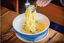  ?? Jongik Choi ?? Tonnarelli sea urchin cacio e pepe is Rich Table's menu favorite.