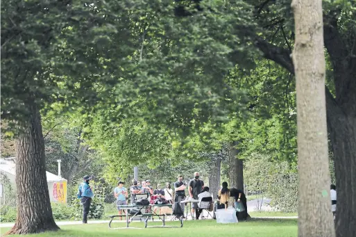  ?? RICHARD LAUTENS TORONTO STAR ?? Vaccine locations around the city Friday included Trinity Bellwoods Park. The park vaccine site will be open again today.