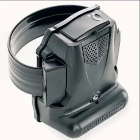 ??  ?? OOPS: Ankle monitors like this one, once serviced by bail bondsmen, now can be handled only by currently nonexisten­t city agencies or nonprofits.