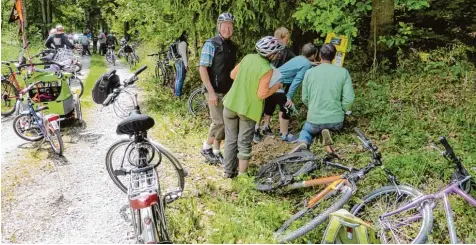  ?? Foto: Michaela Krämer ?? Beim Kultour Sommer 2014 im Holzwinkel war auch diese Radtour im Angebot.