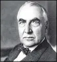  ?? FILE ?? Warren G. Harding was one of only three men to go straight from the Senate to the White House.