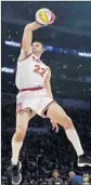  ?? Luis Sinco Los Angeles Times ?? LARRY NANCE JR. wears his father’s jersey in the dunk contest.