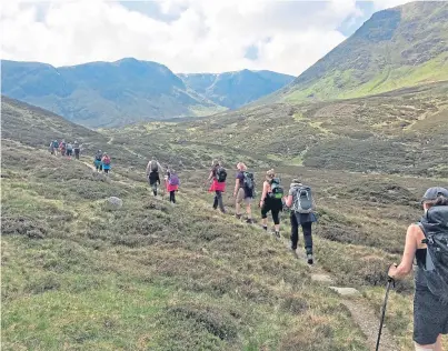  ??  ?? The 16th Angus Glens walking festival was more popular than ever this year, with a 94% uptake of all places booked.