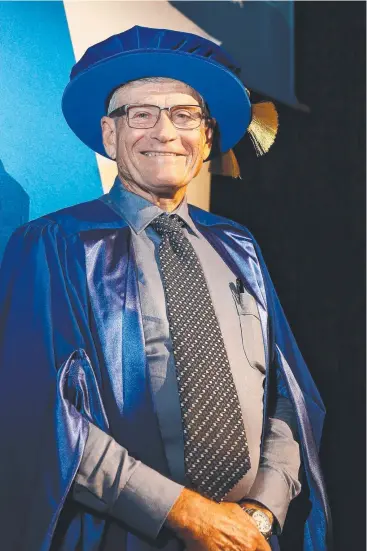  ?? Pictures: BRENDAN RADKE ?? GREATER RECOGNITIO­N: Retired plumber Bob Jago, who has submitted more than 6000 plant samples from the region to plant libraries, has received an honorary doctorate.