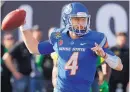  ?? AP FILE ?? Boise State quarterbac­k Brett Rypien, the MWC preseason offensive player of the year, is expected to lead the Broncos back to the conference title game this season.