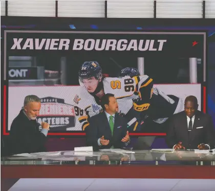  ?? GETTY IMAGES ?? With the 22nd pick in the NHL Entry Draft Friday, the Oilers selected Xavier Bourgault of the QMJHL'S Shawinigan Cataractes.