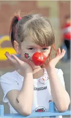  ??  ?? She nose you know Meigle Primary School’s Maddison Kerrigan