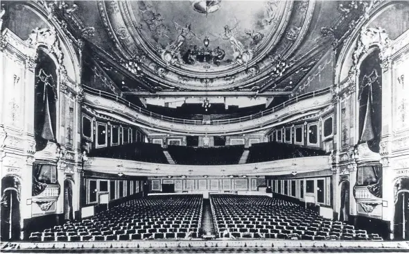  ??  ?? The magnificen­t auditorium of the King’s Theatre in its heyday.