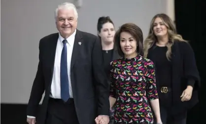  ?? ?? Steve Sisolak and his wife, Kathy, in Las Vegas on 23 February. Photograph: Steve Marcus/AP