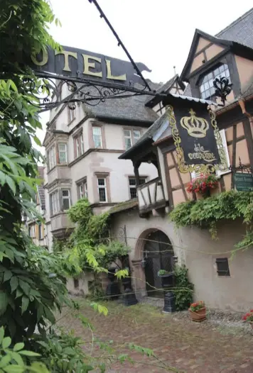  ??  ?? The view from our hotel window in Riquewihr