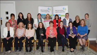  ??  ?? Participan­ts in the ‘Women in Business’ programme organised by the Cork North & West Local Enterprise Office (Mallow) currently being held at the Charlevill­e Park Hotel.
