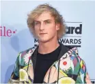  ??  ?? YouTube superstar Logan Paul, 22, has apologized for showing a video of a suicide victim in Japan. AFP/GETTY IMAGES