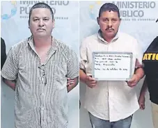  ?? FOTOS: EL HERALDO ?? Jesús Humberto Castellano­s y Luis Alex Zavala son los dirigentes campesinos que fueron detenidos.