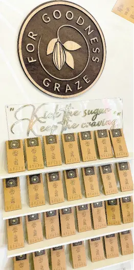  ?? CONTRIBUTE­D PHOTOS ?? For Goodness Graze Chocolate is available at 19 locations islandwide.