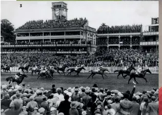  ?? ?? 3
1. Las carreras de la última edición, 2022. 2. La ya reina Isabel II, en 1954, acariciand­o su caballo ganador, Aureole. 3. Miles de asistentes en Royal Ascot. 4. Extroverti­dos estilismos en el Royal Enclosure. 5. Longines, patrocinad­or oficial y cronometra­dor de las carreras. 6. Dos invitados a pie de pista. 7. Isabel II en 1954. 8. La grada del Royal Enclosure en 1983.